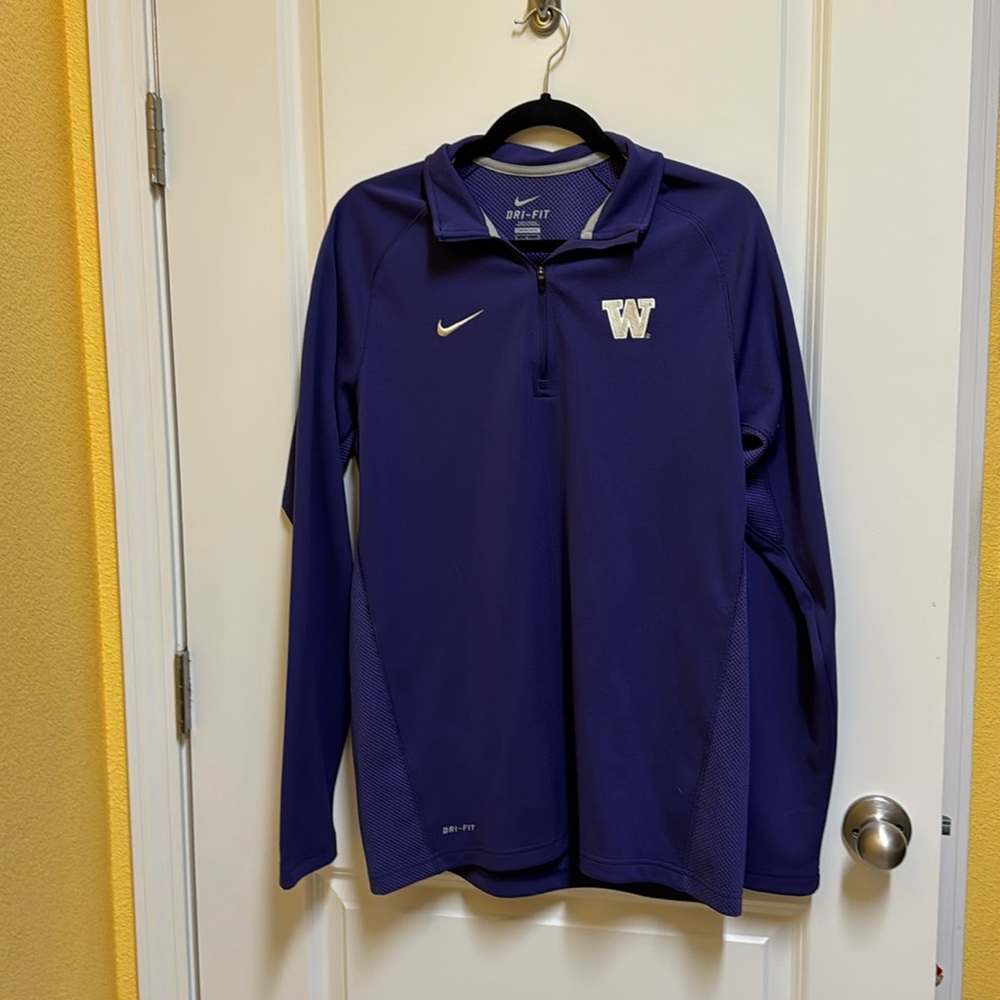 Washington State Huskies Nike Dry-Fit Quarter zip pullover medium